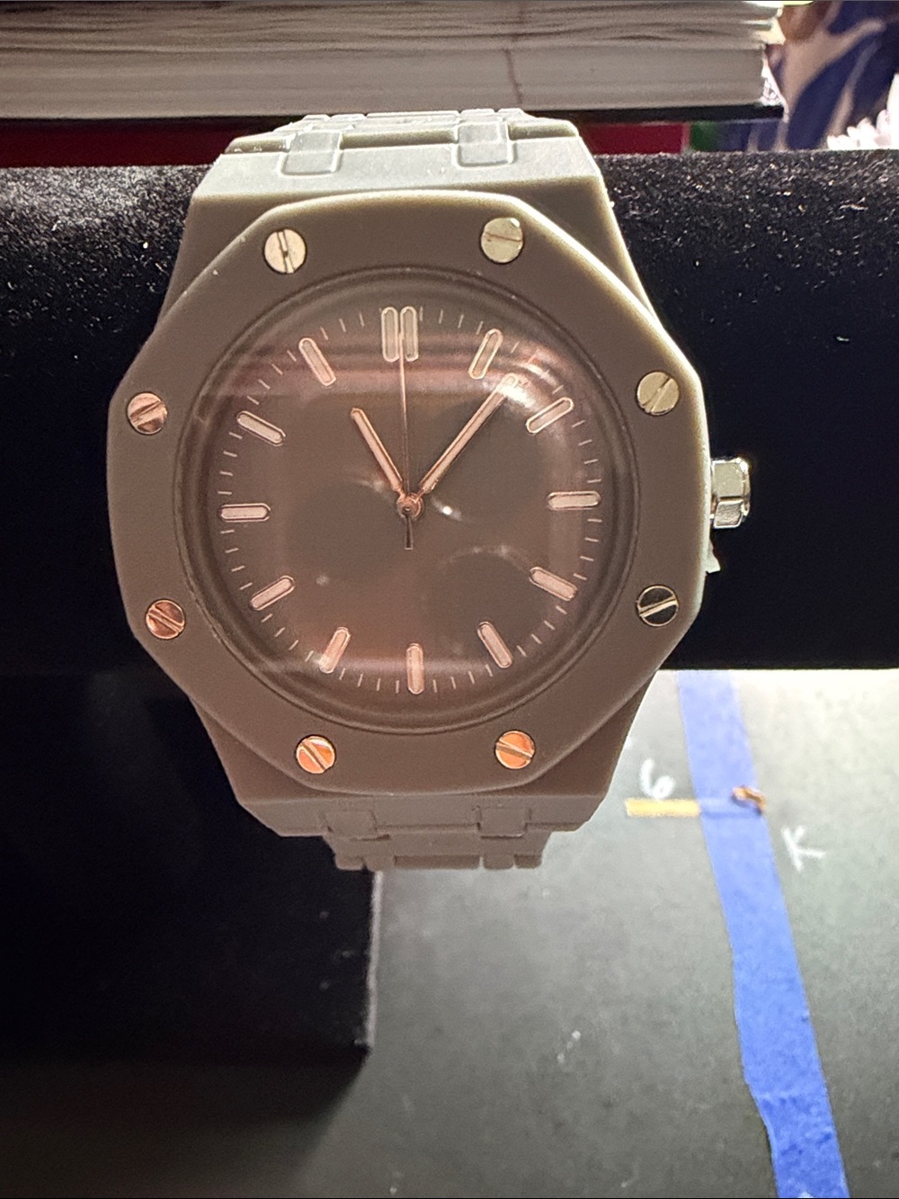 Men's Grey Silicone Sport Watch - Minimal Dial
